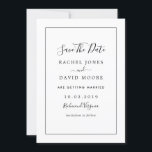 Modern Black and White Wedding Save The Date<br><div class="desc">Collectie afstemmen in de kleine Bayleigh Store.</div>
