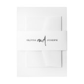 Modern Black and White Wedding Uitnodigingen Wikkel (Voorkant Voorbeeld)