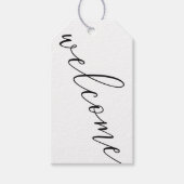 Modern Black and White Wedding Welcome Cadeaulabel (Voorkant)