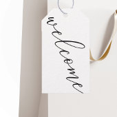 Modern Black and White Wedding Welcome Cadeaulabel