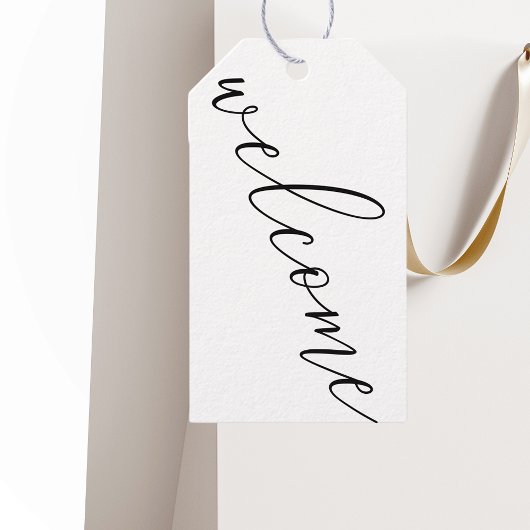 Modern Black and White Wedding Welcome Cadeaulabel