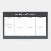 Modern Black and White Weekly Planner Post-it® Notes (Voorkant)