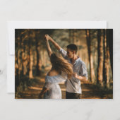 Modern Black} Antiek Gold Minimalist Weddenschap Kaart (Achterkant)