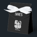 Modern Black Any Age 50ste verjaardagsfeestje Bedankdoosjes<br><div class="desc">Modern Zwart Elke Leeftijd 50e Verjaardag Party Favoriete Boxen</div>