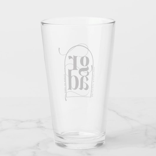 Modern Black Arch Bold Afstuderen Drink Glas (Achterkant)