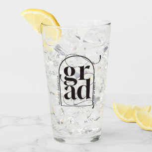Modern Black Arch Bold Afstuderen Drink Glas