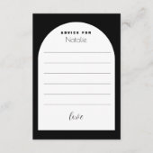 Modern Black Arch Elegant Fonts Afstuderen Informatiekaartje (Voorkant)