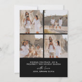 Modern Black Arch Layout Christmas Photo template Feestdagenkaart (Achterkant)