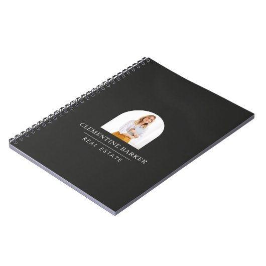 Modern black arch photo Business Branding Notitieboek (Linkerzijde)