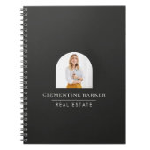 Modern black arch photo Business Branding Notitieboek (Voorkant)