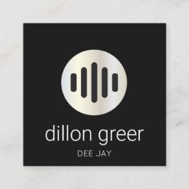 Modern Black Audio Music DJ Vierkante Visitekaartje