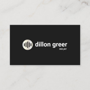 Modern Black Audio Music DJ Visitekaartje