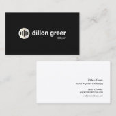 Modern Black Audio Music DJ Visitekaartje (Voorkant / Achterkant)