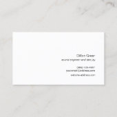 Modern Black Audio Music DJ Visitekaartje (Achterkant)