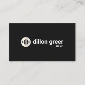 Modern Black Audio Music DJ Visitekaartje (Voorkant)