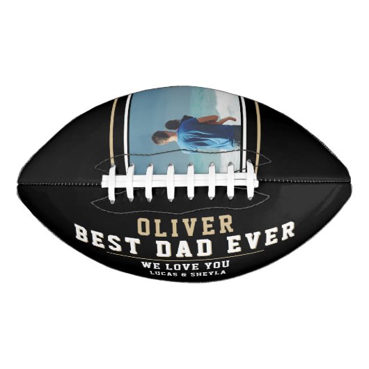 Modern Black Beste vader op vaderdag Foto American Football (Voorkant)