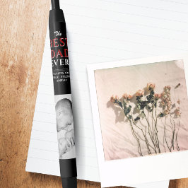 Modern Black Beste vader op vaderdag Foto Zwarte Inkt Pen