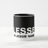 Modern Black BLESSED in Jezus' naam Christelijke M Mok (Midden)