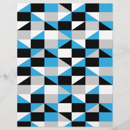 Modern Black Blue Grey Polygon Geometric Pattern