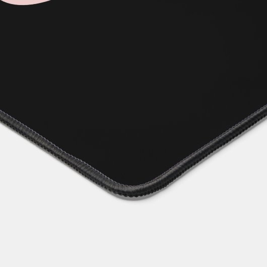 Modern Black Blush Dusty Pink Monogram Naam Bureaumat (Hoek)