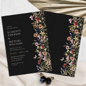 Modern Black Boho Wedding Kaart