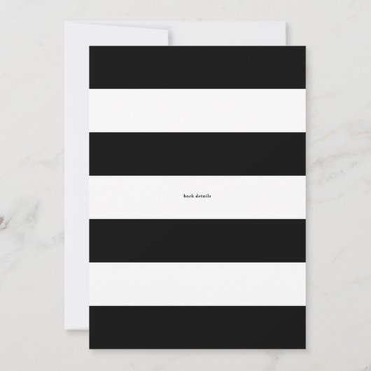 Modern Black Bold Typografie met hartfoto Save The Date (Achterkant)