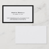 Modern Black Border Attorney at Law Visitekaartje (Voorkant / Achterkant)