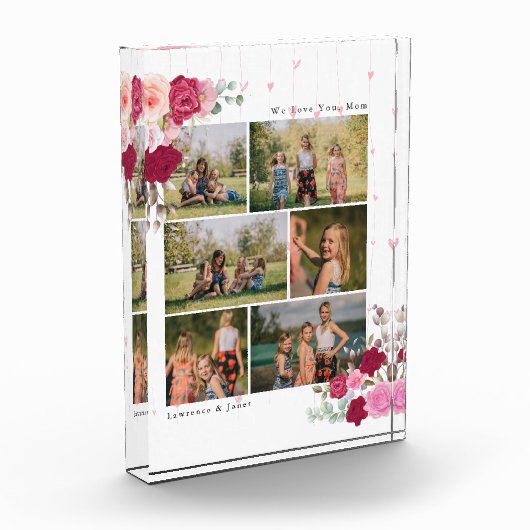 Modern Black Botanical Mam 6 Foto Collage (Links)