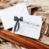 Modern Black Bow Afstuderen Advies Woorden van Wij Informatiekaartje