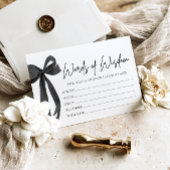 Modern Black Bow Afstuderen Advies Woorden van Wij Informatiekaartje