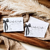 Modern Black Bow Afstuderen Advies Woorden van Wij Informatiekaartje