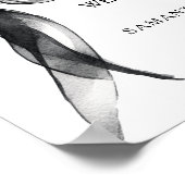 Modern Black Bow Bridal Shower Welcome Sign Poster (Hoek)