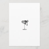 Modern Black Bow Champagne Birthday Invitation Kaart (Achterkant)