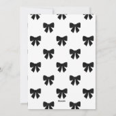 Modern Black Bow Christmas Photo Feestdagenkaart (Achterkant)