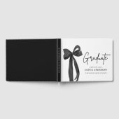 Modern Black Bow Coquette Afstuderen Afstuderen Gastenboek (Volledig)