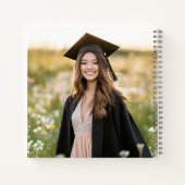 Modern Black Bow Coquette Afstuderen Afstuderen Notitieboek (Achterkant)