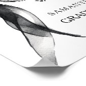 Modern Black Bow Graduation Party Welkomstbord Poster (Hoek)