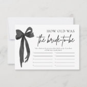 Modern Black Bow Hoe oud was de bruid om te spelen Kaart (Voorkant)