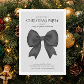 Modern Black Bow kerstfeest Kaart