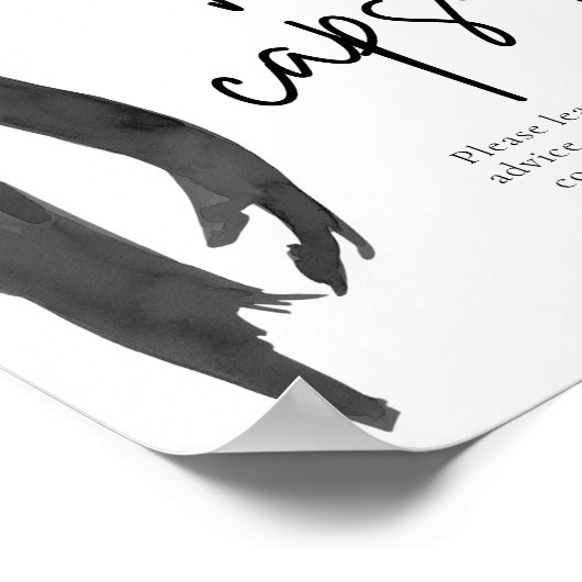 Modern Black Bow Time Capsule Game Sign Poster (Hoek)