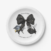 Modern Black Bow ze deed het papier rond Bord (Voorkant)