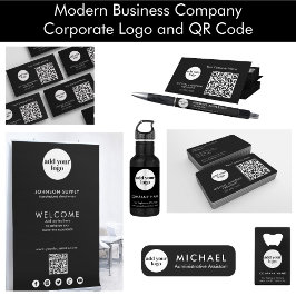 Modern Black Business Custom Company Logo Creditkaart Flessenopener