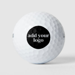 Modern Black Business Custom Company Logo Golfballen