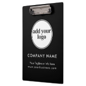 Modern Black Business Custom Company Logo Klembord (Links)