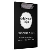 Modern Black Business Custom Company Logo Klembord (Rechts)
