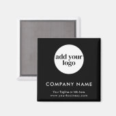 Modern Black Business Custom Company Logo Magneet (Voorkant / Achterkant)