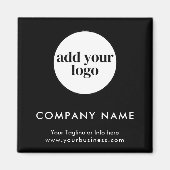 Modern Black Business Custom Company Logo Magneet (Voorkant)