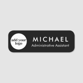 Modern Black Business Custom Company Logo Naamplaatje