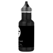 Modern Black Business Custom Company Logo Waterfles (Rechts)