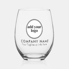 Modern Black Business Custom Company Logo Whiskey Wijnglas Zonder Voet